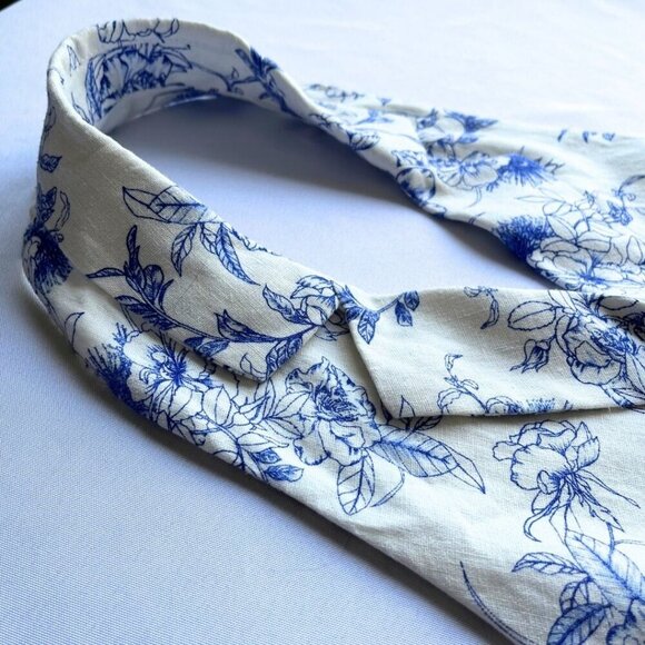 NWT JASON WU WHITE BLUE FLORAL LINEN BLEND HALTER BLAZER TOP WA50348-101-6PA - 2 - Picture 9 of 12